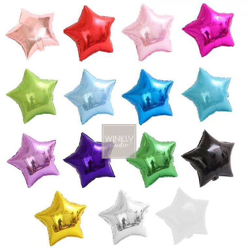 Balon Foil Bintang / Foil Balloon Star /  Balon Star Metalik