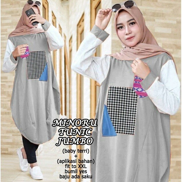 minoru tunic jumbo XXL 2Warna