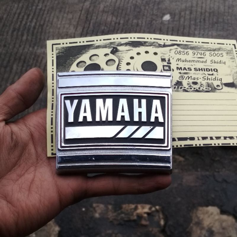 Emblem panel Alfa, Logo Yamaha Alfa, Emblem crom alfa