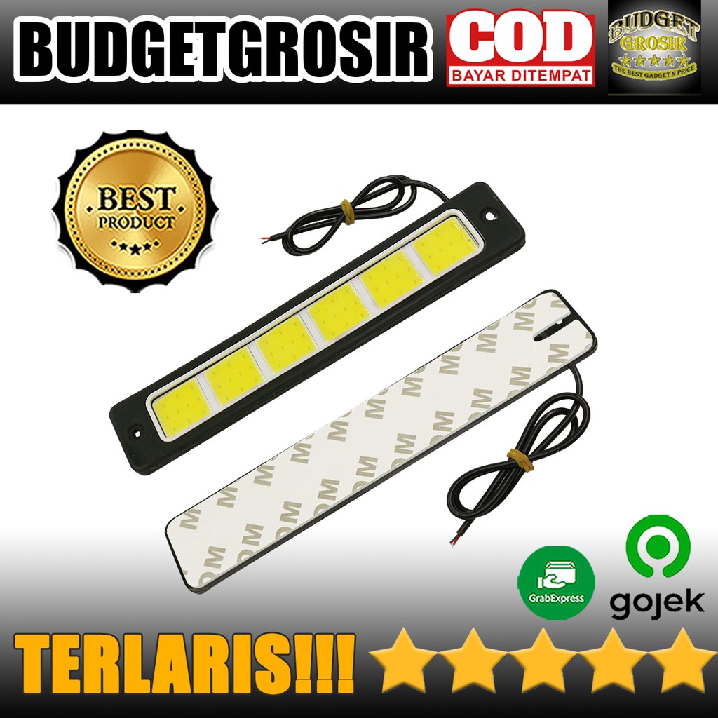 Lampu Fog Light DRL Mobil LED COB 190 x 35mm 6W