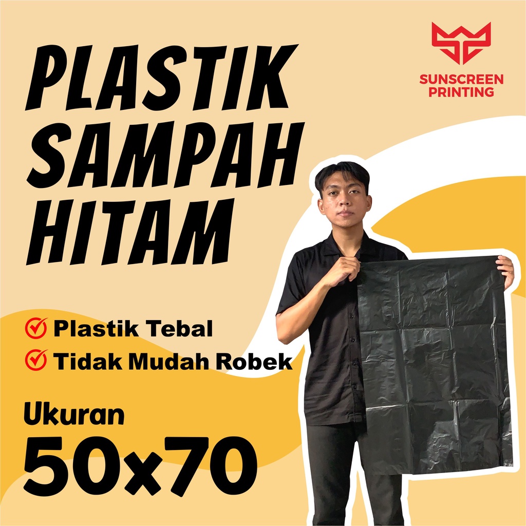 Kantong Plastik Sampah Hitam 50x70 60x80 60x100 80x100 90x120