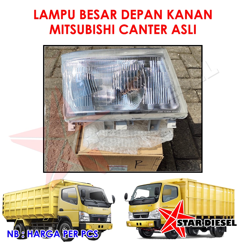 MK548704 HEAD LAMP KANAN MITSUBISHI CANTER PS110 PS125 PS136 LAMPU BESAR KANAN CANTER LAMPU UTAMA  K