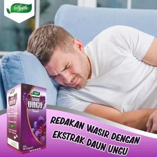 Kapsul Extra Daun Ungu/Kapsul Daun Ungu Asli/Obat Wasir dan Ambeien
