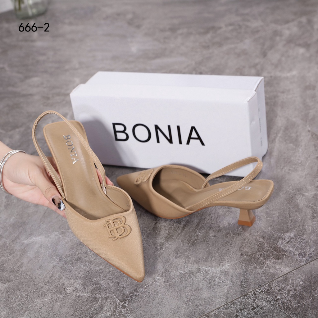 BO LOGO Double-B High Heels Pointed Toe Sandals 666-2