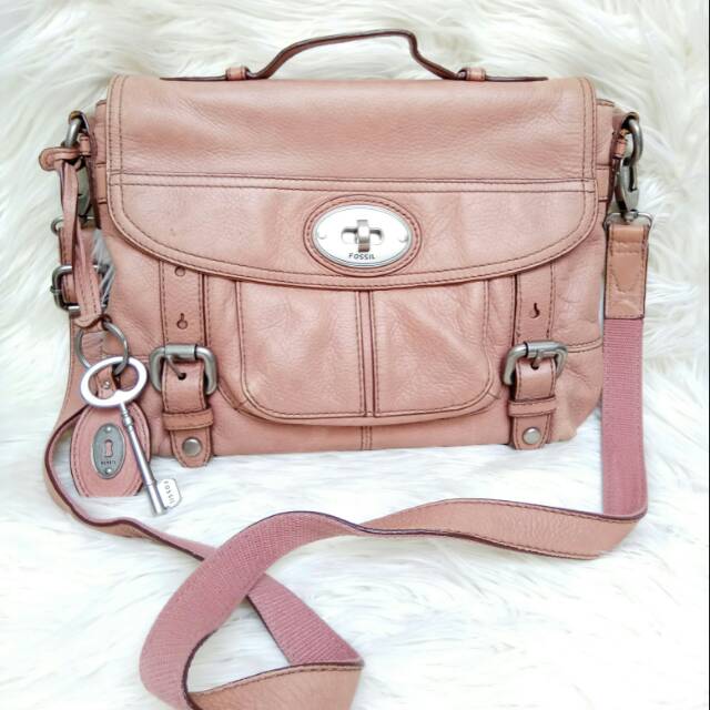 Fossil Maddox Top Handle Messenger Dusty Pink