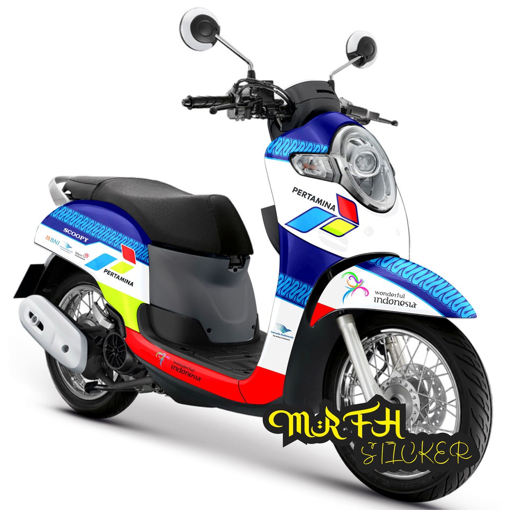 Decal scoopy full body Full Blok Sticker Scopy Dekal New Fi 2017 2018 2019 2020 Livery Mandalika
