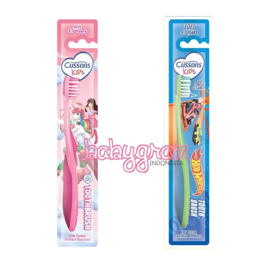 Cussons Toothbrush 5 - 7 Years Tahun Unicorn / Hot Wheel Hotwheel Sikat Gigi Anak