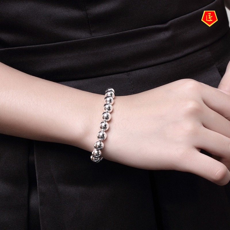 [Ready Stock]Creative Fashion Silver Beads Bracelet