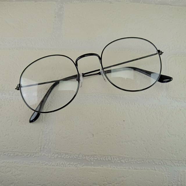 【COD】Kacamata minus/plus Hitam korea Wanita/Pria rabun jauh rabun dekat cewek/cowok oval bulat BESI