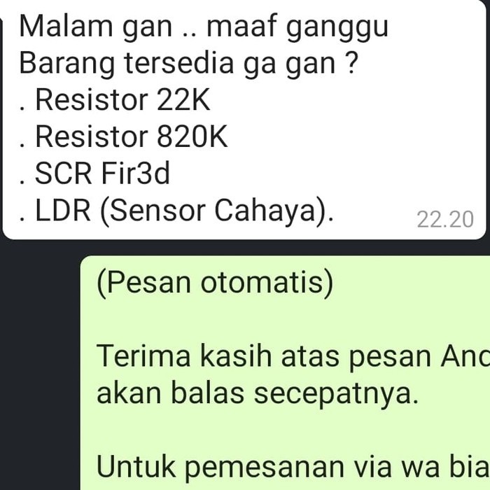 New komponen paket 6rb sensor cahaya