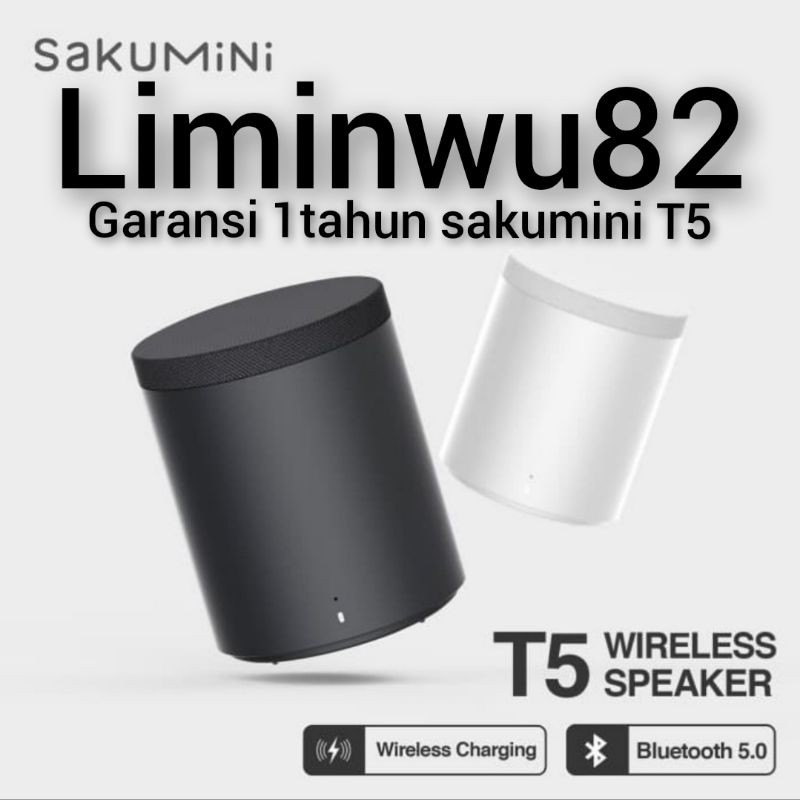 speaker sakumini T5 wireless charging mini protable stereo  gransi 1tahun resmi