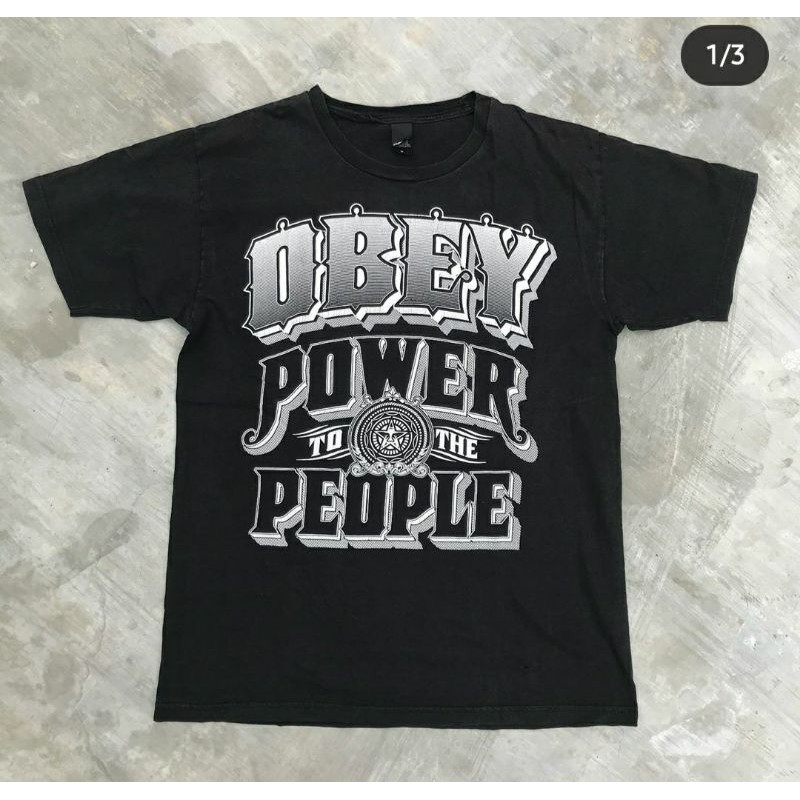 KAOS VINTAGE OBEY SECOND T-SHIRT