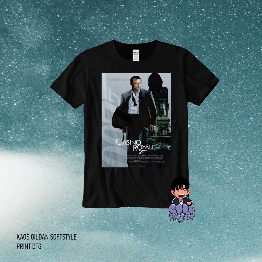 CASINO ROYALE - movie t-shirt - movie tee 007 - kaos 007