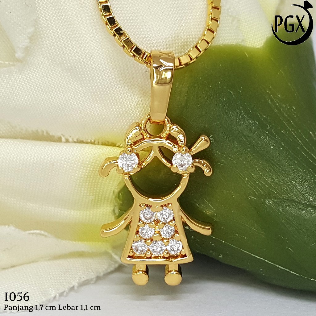 PGX Liontin Kalung Xuping Wanita Aksesoris Fashion Perhiasan Lapis Emas  - I056