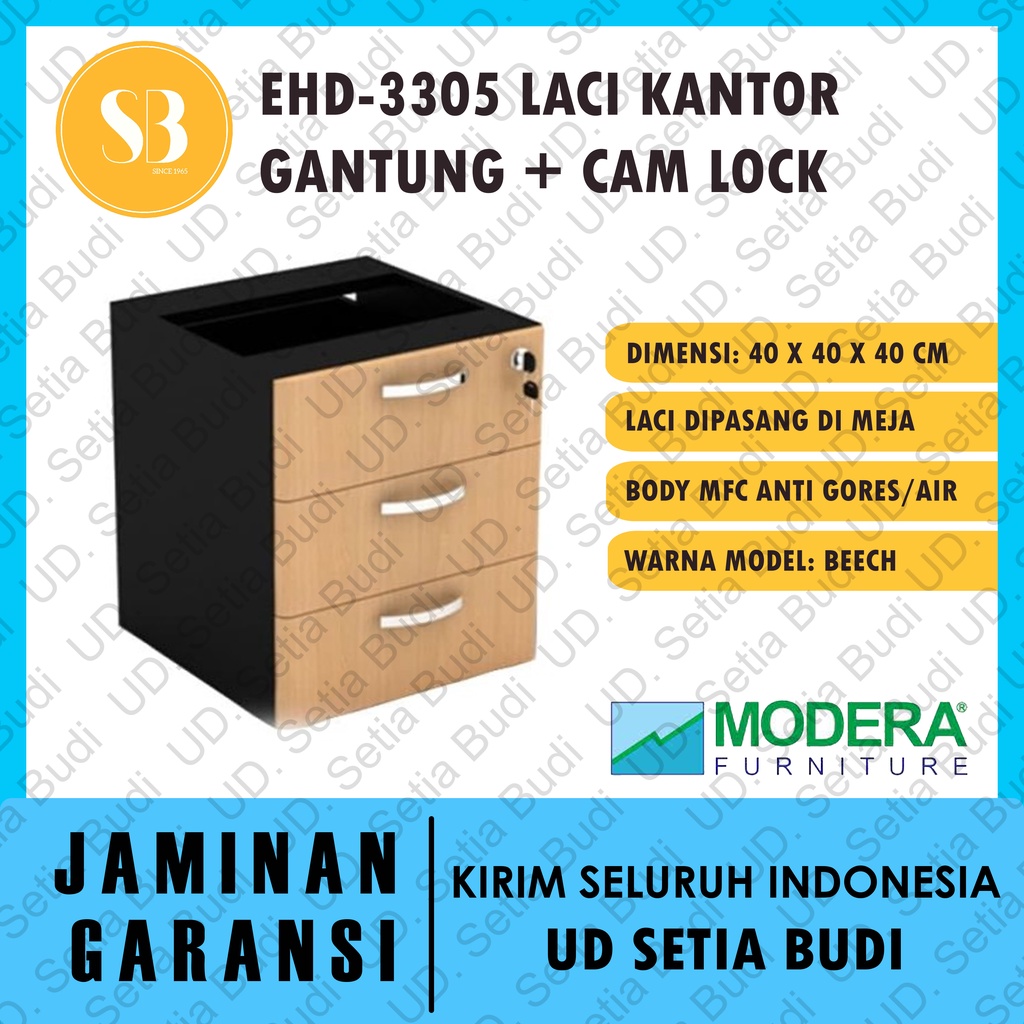 Laci Kantor Pedestal Gantung + Cam Lock Modera EHD 3305 E-Class