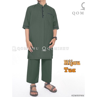 Terbagus<brz-165   SETELAN PAKISTAN JUMBO DEWASA PUTIH Baju Koko Bordir Muslim Pria BAJU UMROH
