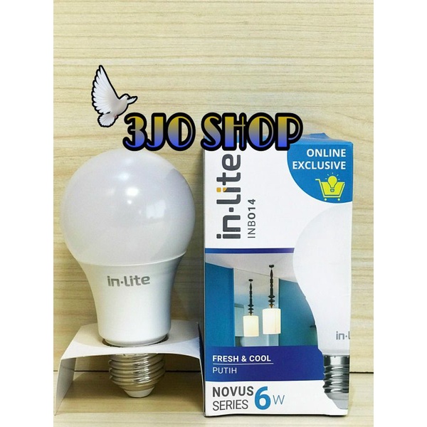 Bohlam Lampu Led Buld Novus In-lite 6 Watt Cahaya Putih INB014