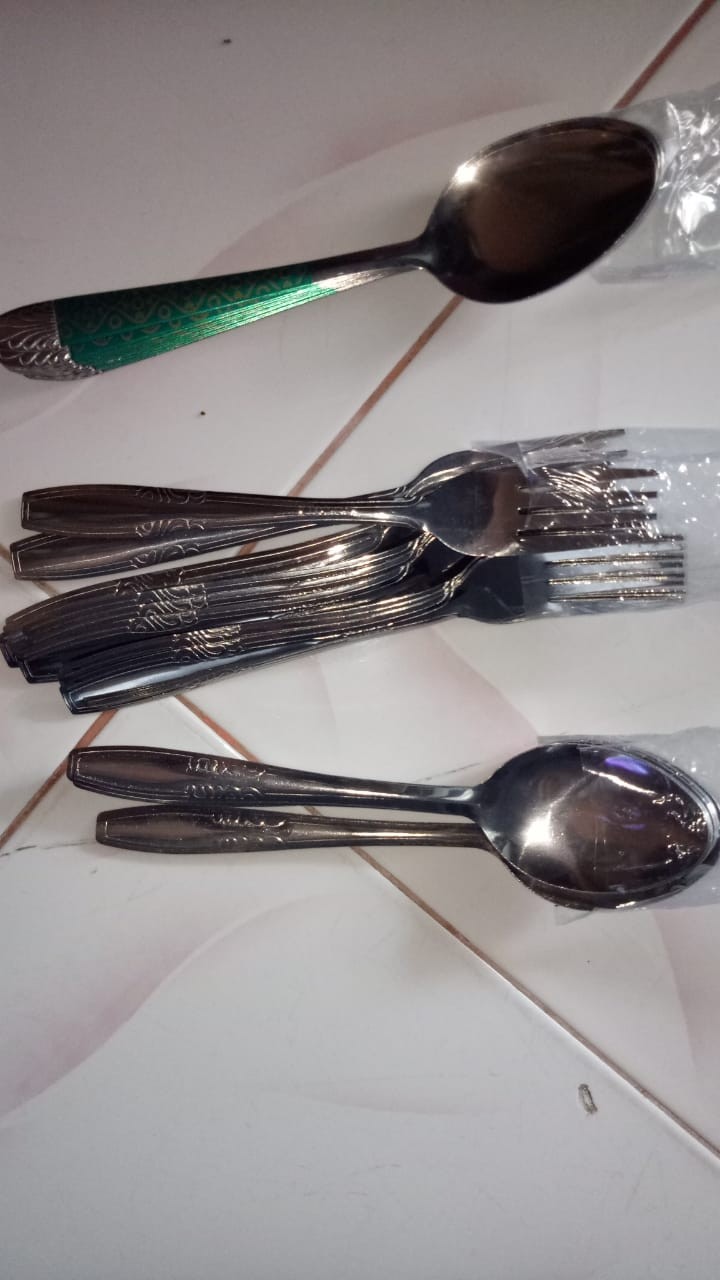 Sendok Batik Dan Garpu Batik (1 Set Isi 12 Pcs)