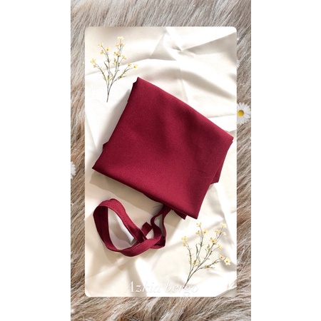 KHIMAR AZKIA SIMPLE TALI INSTAN/BERGO DIAMOND-Azkia maroon