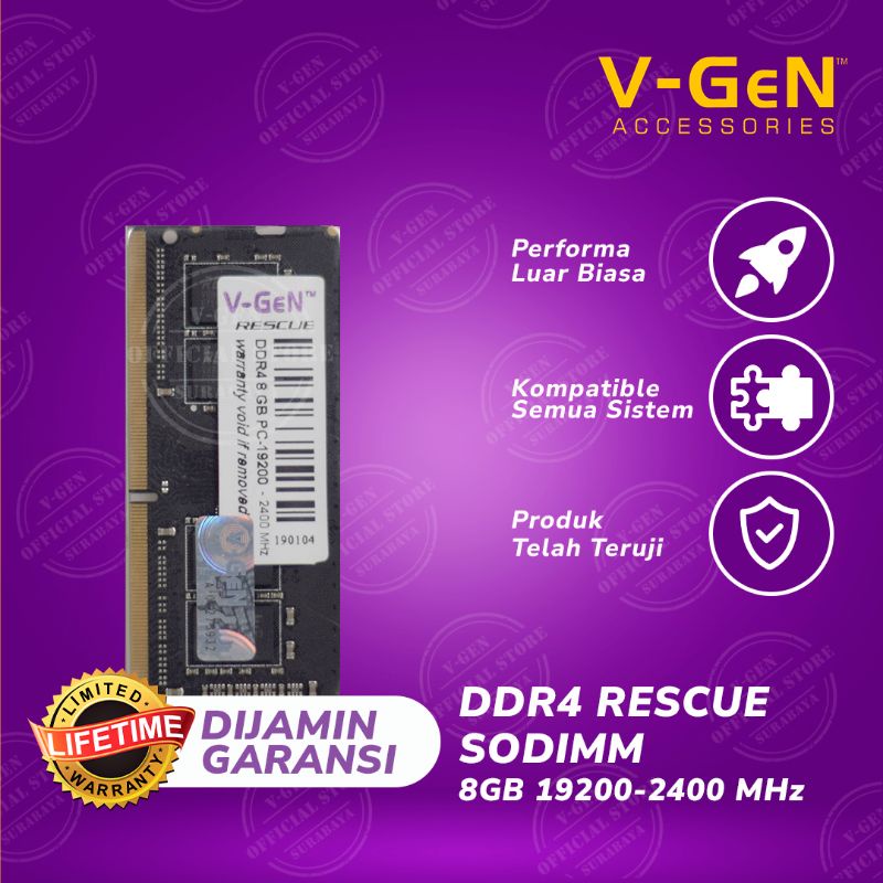 SODIMM DDR4 8G 19200/2400 Mhz rescue vgen