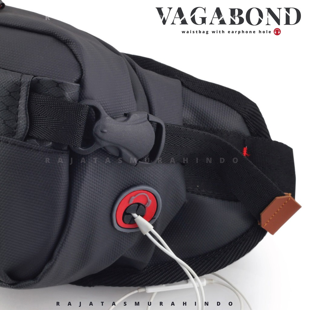 Gear Bag VAGA Port -13112 - Waistbag WITH EARPHONE HOLE BB - Tas Selempang Pria Tas Pinggang