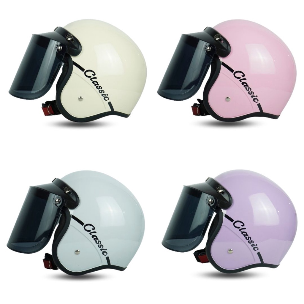 Helm Bogo Dewasa Retro Motor Sni Pria Wanita