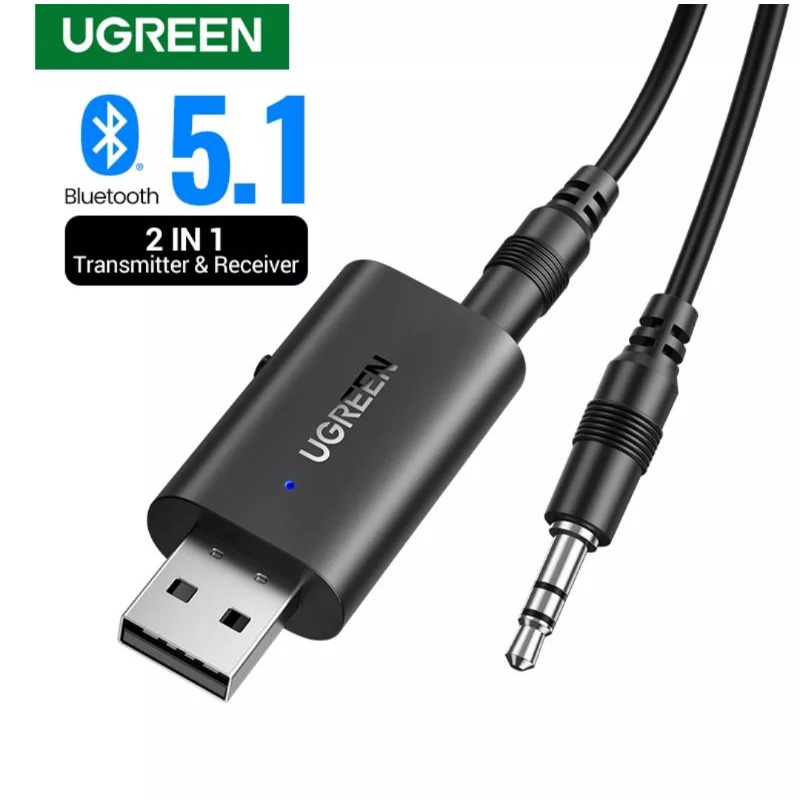 Ugreen 2in1 Transmitter Receiver Wireless Bluetooth 5.1 Audio Adapter 3.5mm Aux