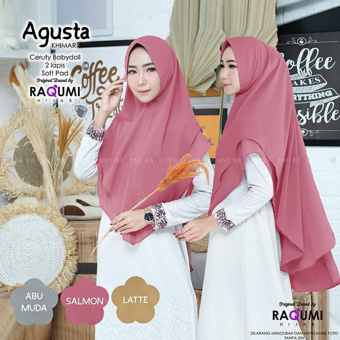 JILBAB AGUSTA LAYER ORI RAQUMI HIJAB TERBARU AGUSTUS