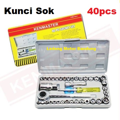 Kunci Sok Set 40 pcs Socket Shok Wrench Shock