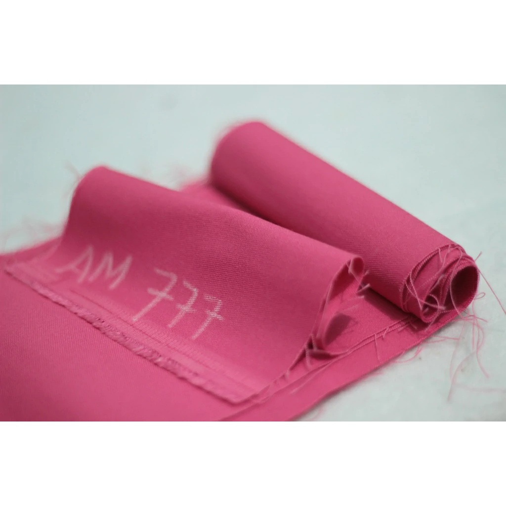 Kain American Drill 1919 Meteran, Bahan Kain Seragam, Kode 777 Warna Merah Muda ( Pink )