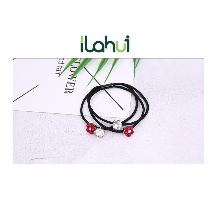 ILAHUI Hair Band/Smart Plum Pendant Rubber Band*F026-B/Ikat Rambut/Trend Jewelry