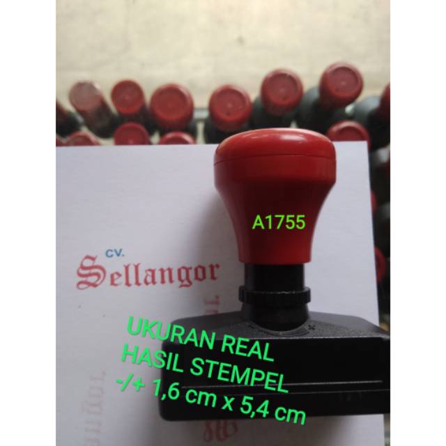 

stempel lunas/otomatis/warna/flash/tanpa bantalan/tanpa bak stempel ukuran 1755