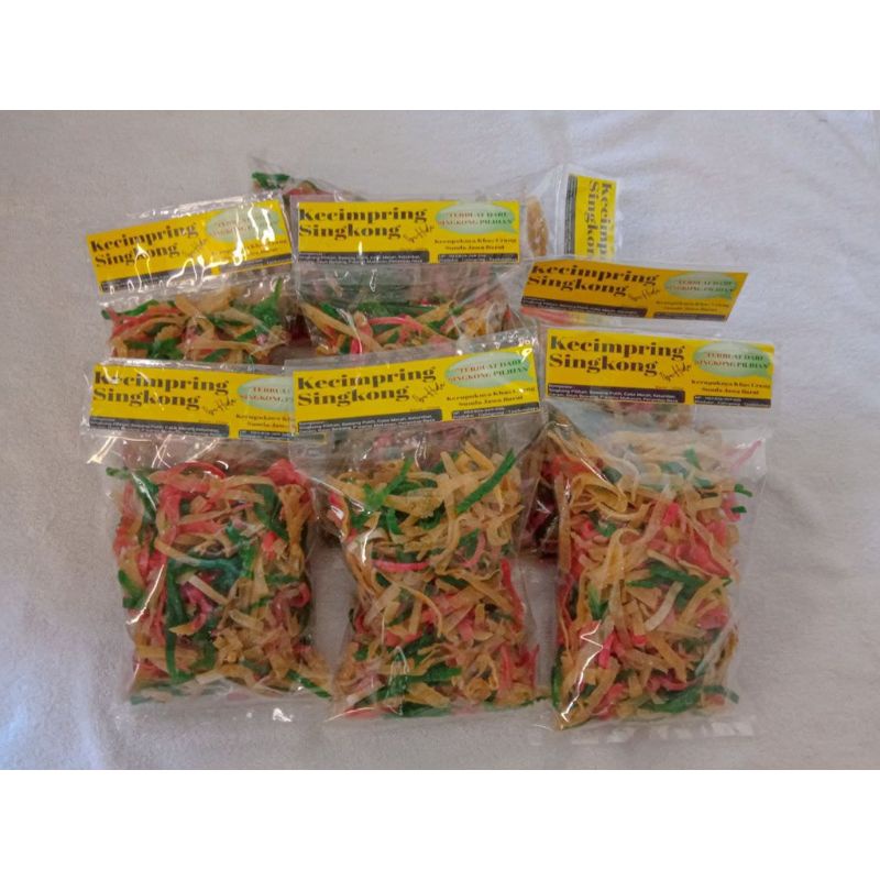 

Kerupuk kecimpring singkong warna warni 1KG