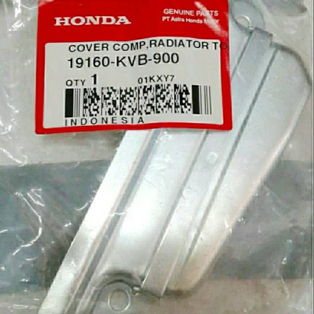 Tutup Cover Comp Radiator Top Atas Silver Vario 110 Karbu Ori AHM 19160KVB900