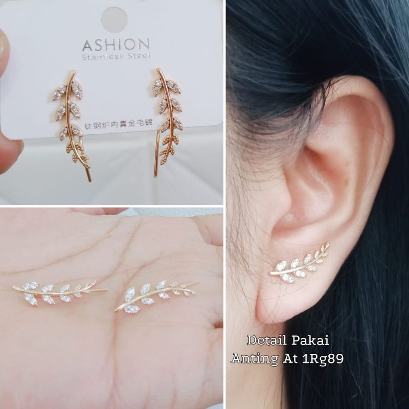 Anting Wanita Titanium Anti Karat Anting Wanita Terlaris