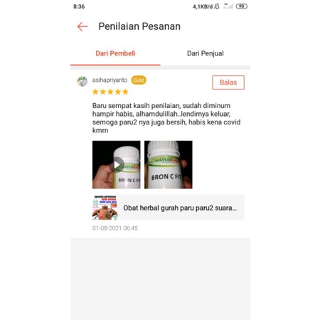 Obat gurah paru hidung tersumbat batuk berdahak hilang penciuman tbc anosmia berlendir herbal bron c fit-7