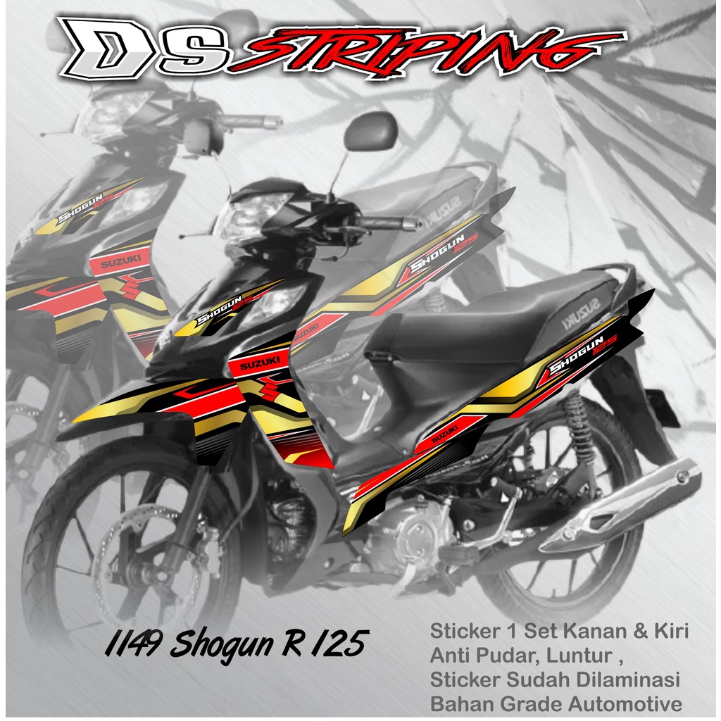 1149 Stiker Striping New Shogun R RR 125 List Variasi Simpel Warna
