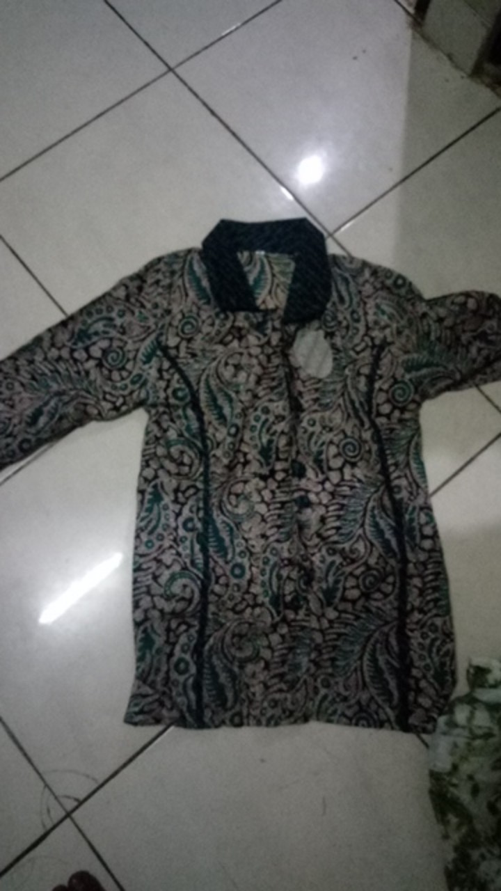 Blouse Batik Kerja Lengan Panjang
