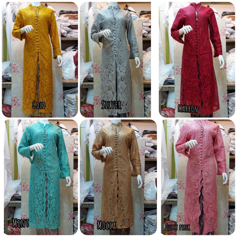 atasan kebaya kancing depan/among/kebaya pesta couple-Set kbya n rok