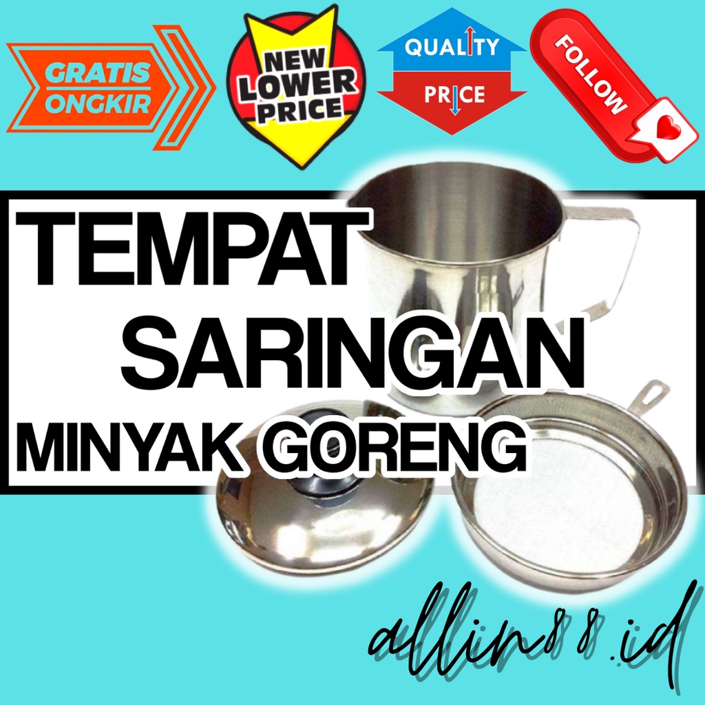 TEMPAT MINYAK GORENG OIL POT SARINGAN MINYAK WADAH SARINGAN MINYAK GORENG MUG SARINGAN MINYAK GORENG