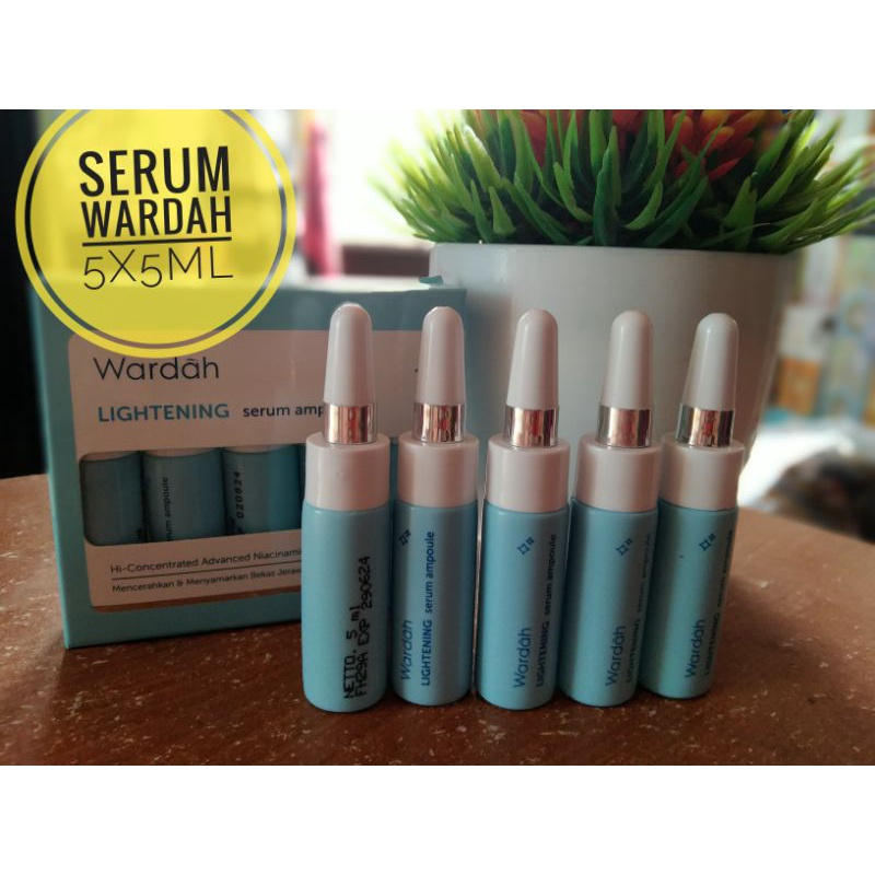 Wardah Lightening serum 5x5ml/ wardah crystal serum 20ml/ serum wardah/ serum wajah/ wardah
