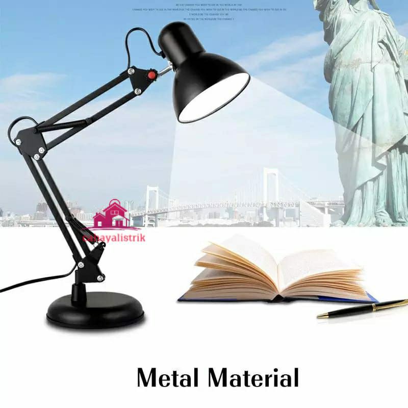 LAMPU BACA ARSITEK UNTUK DI MEJA BELAJAR JM-800 FITTING HITAM