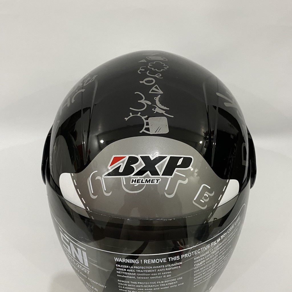 Helm Half Face Dewasa Evo Evolution Note Kaca Silver / Pelangi - Helm Premium Untuk Wanita Dewasa Hijab SNI