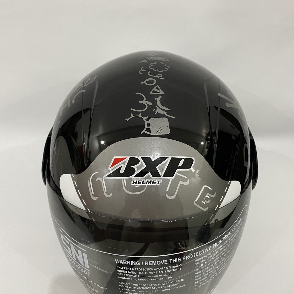 Helm Half Face Dewasa Evo Evolution Note Kaca Silver / Pelangi - Helm Premium Untuk Wanita Dewasa Hijab SNI