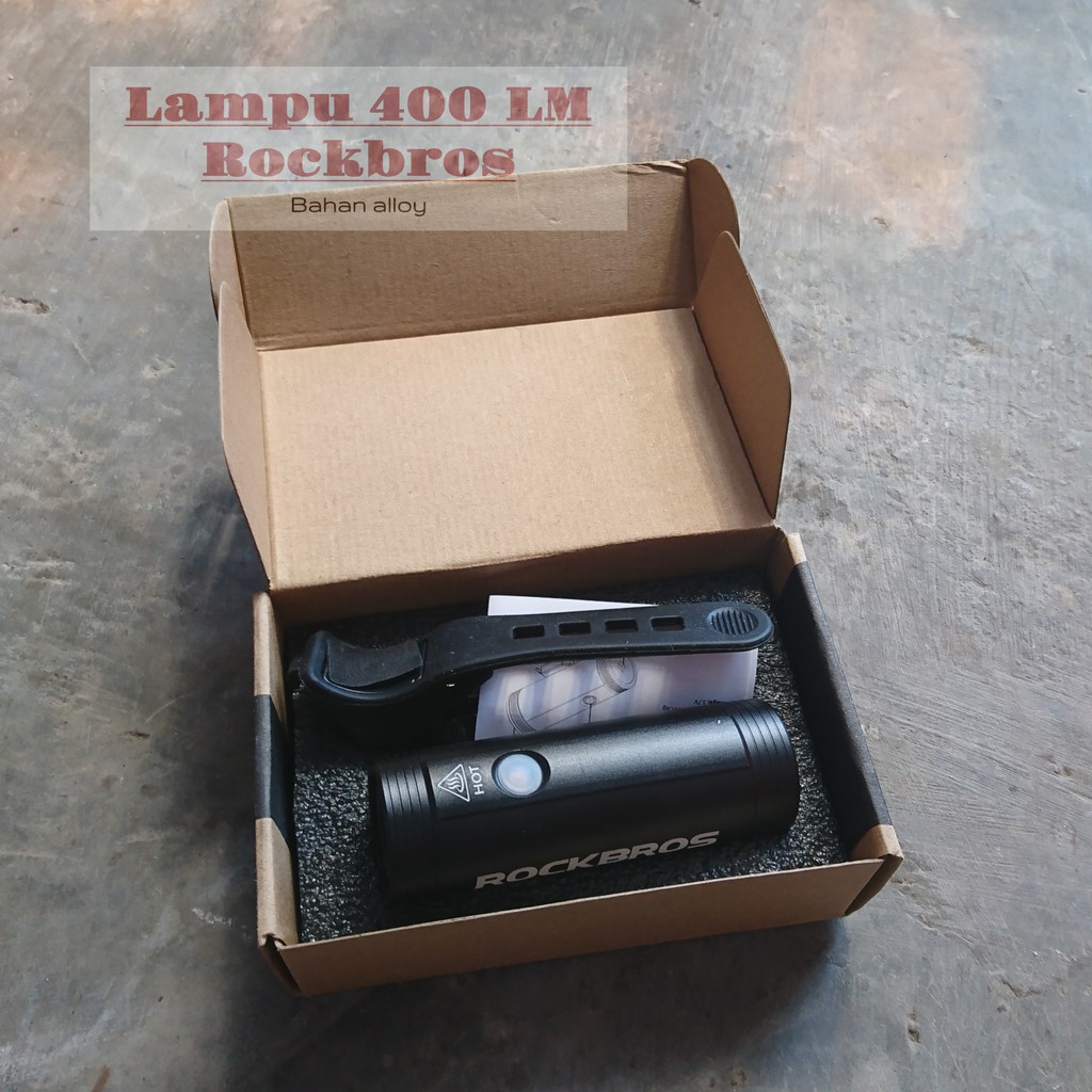 Lampu Sepeda Rockbros 400 Lumens LM terang