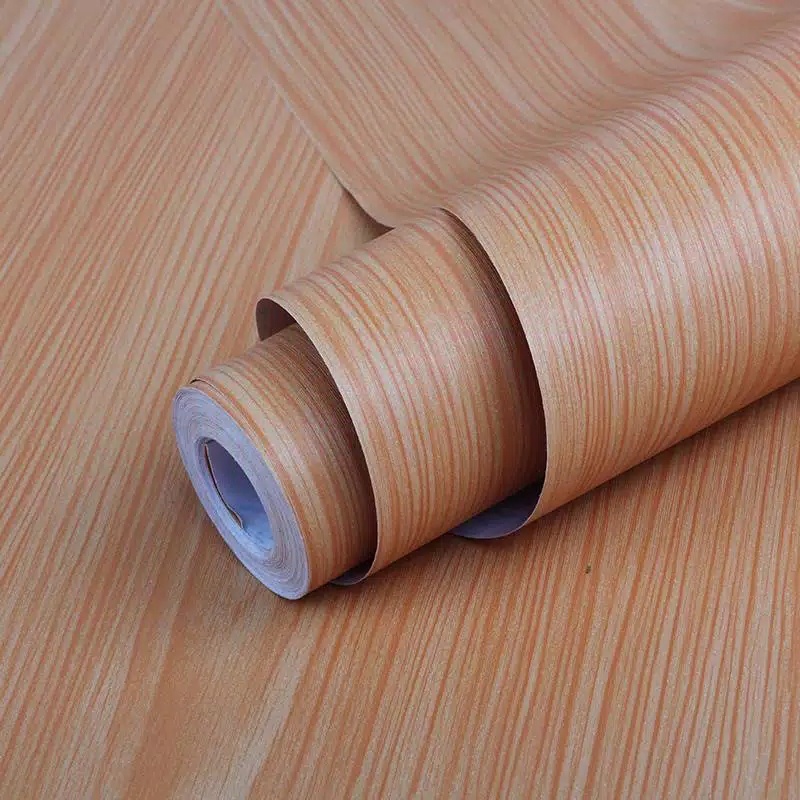 Wallpaper Sticker Dinding Kayu Coklat Muda