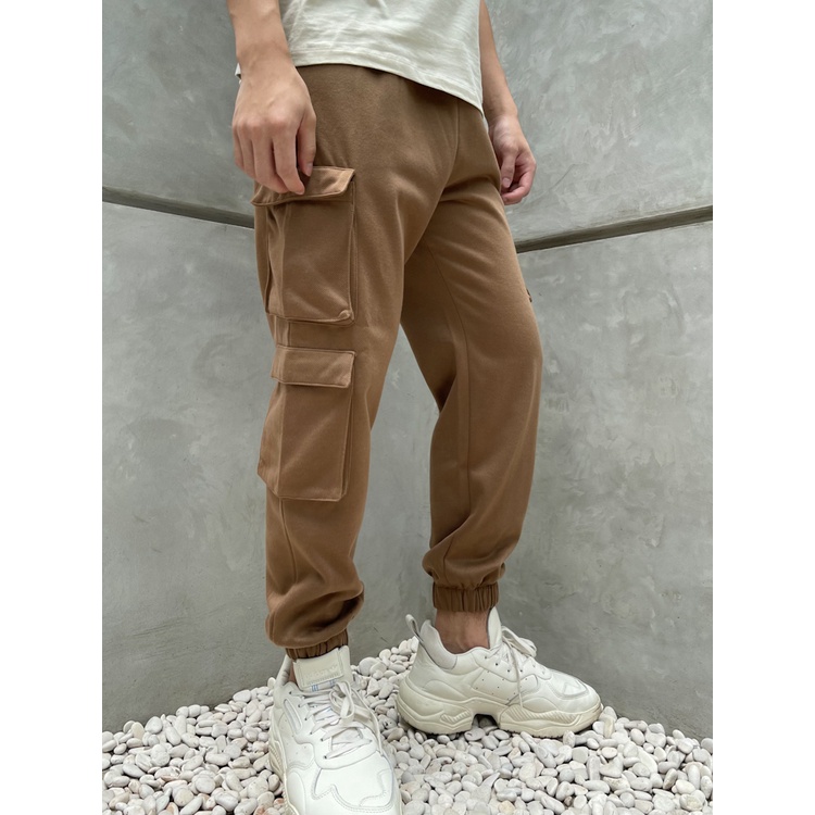 Kadaka MB-0109 Jogger Panjang Cargo Pria Celana Sporty Fleece