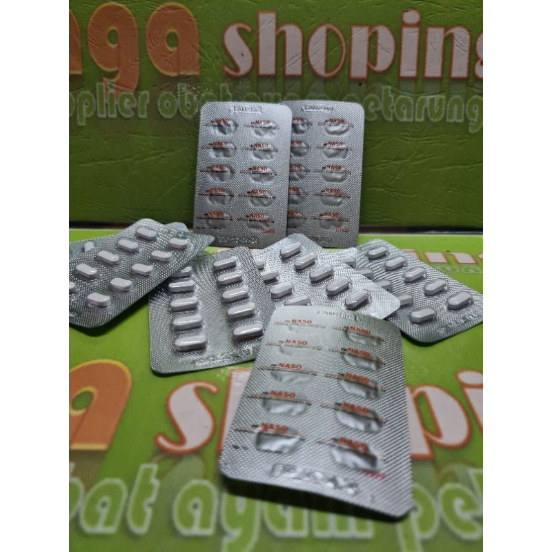 nasa 10tablet vitamin ayam burung impor ori obat pilek flu batuk bersin bersin nafas bunyi