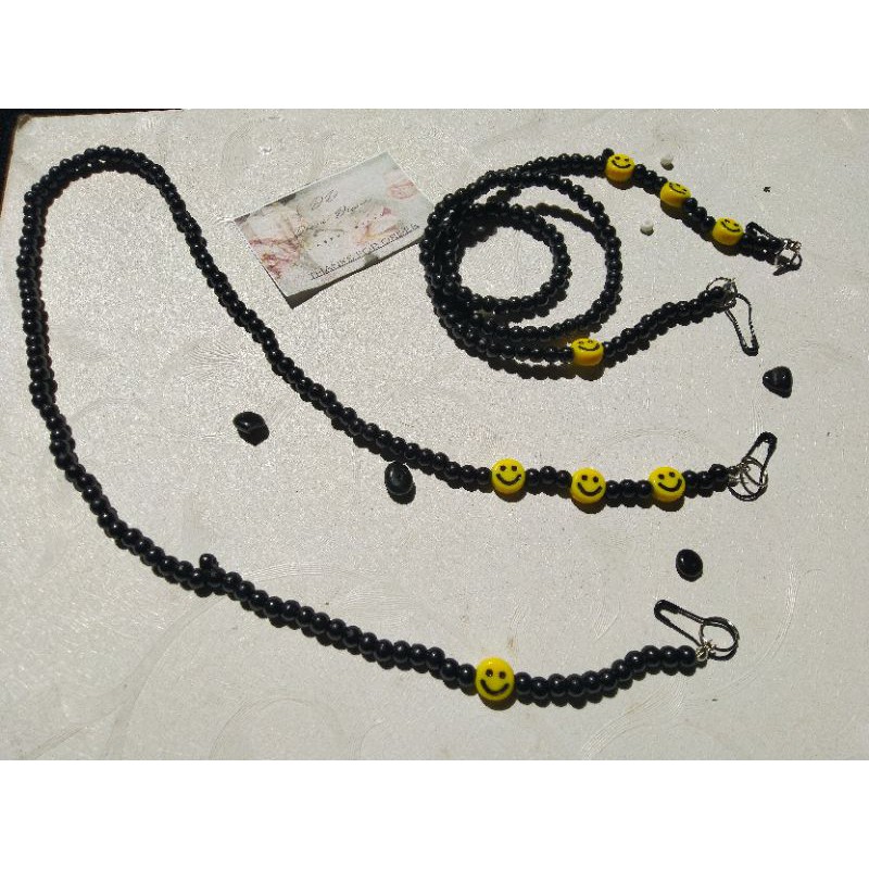 strap mask smile face