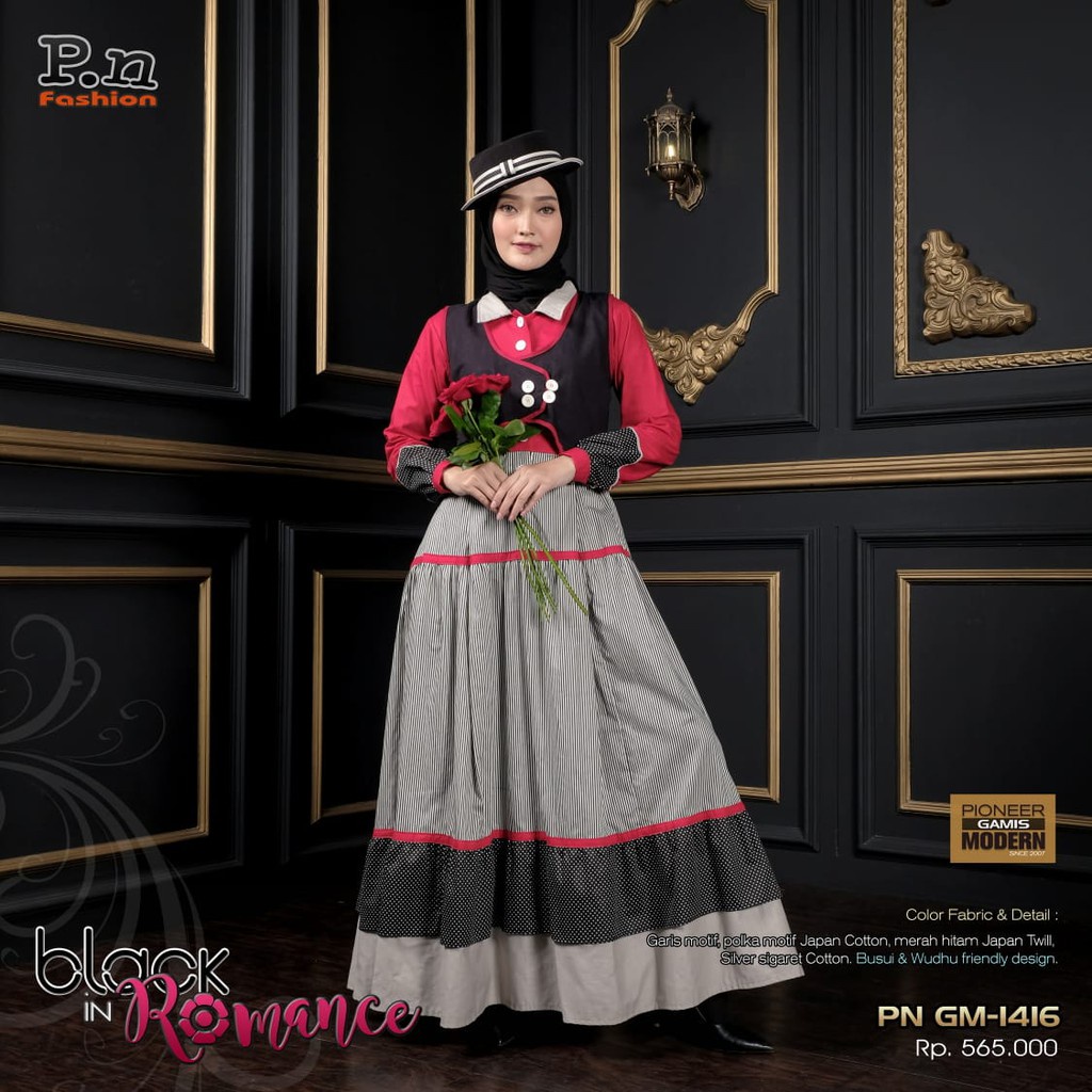 Gamis Wanita Muslim Casual Long Dress GM-1416 By PN FASHION Original Best Seller - BISA COD